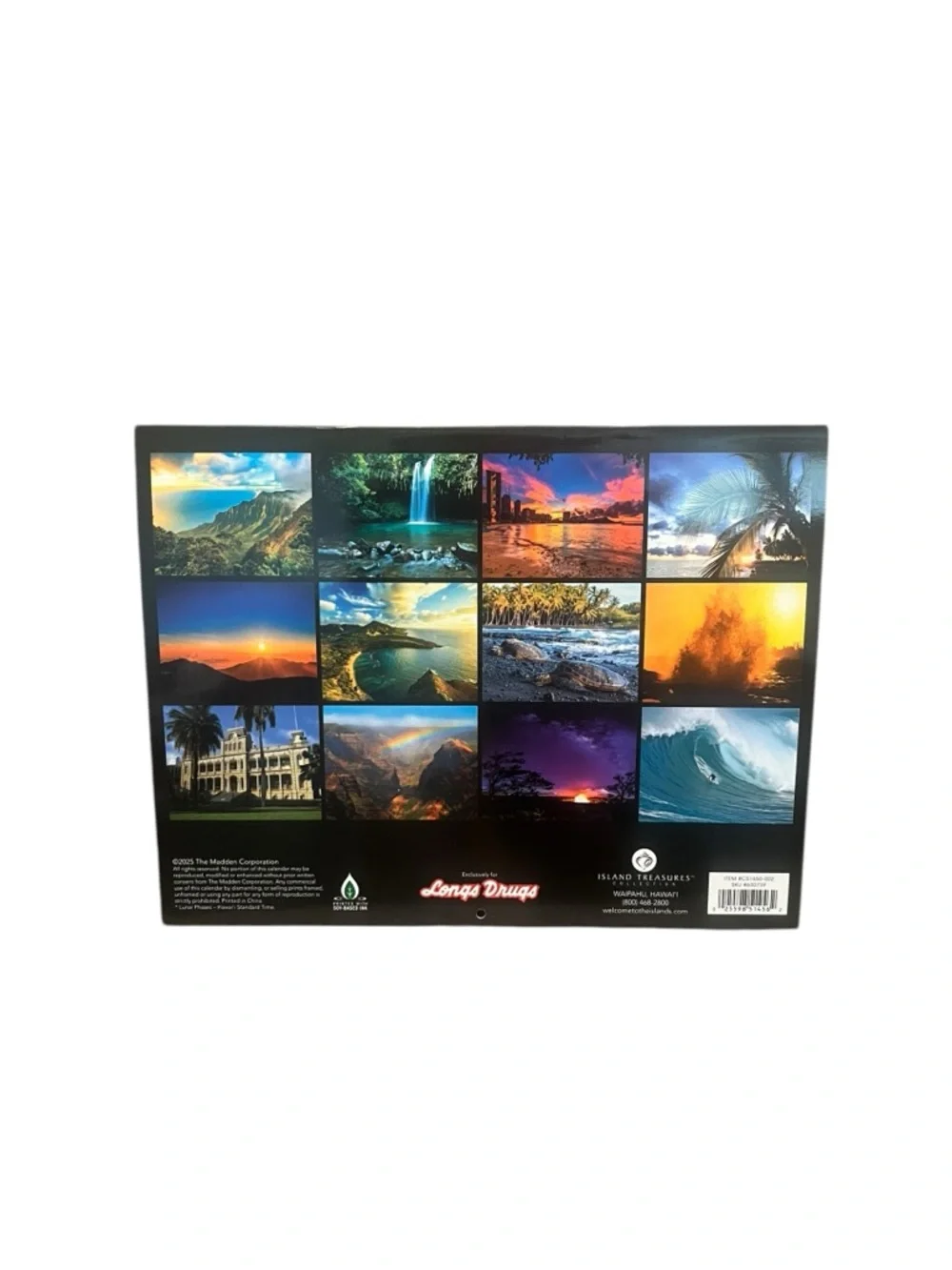 Hawaii Calendar 2026 Sunrise Surfing Iolani Palace Longs Drugs